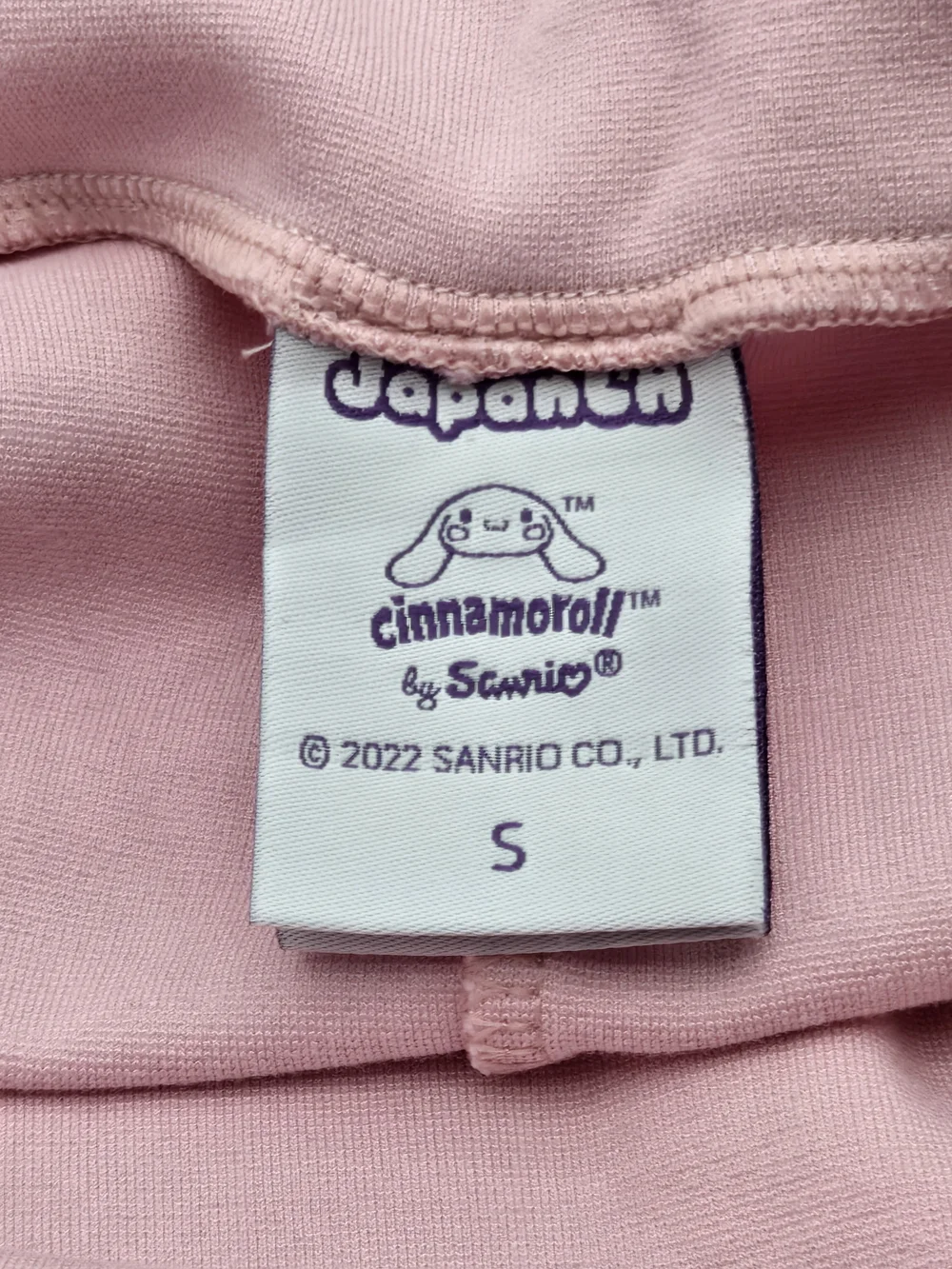 Sanrio Cinnamoroll Pink Pinafore Skirt Dress Blue Trim Size Small Kawaii